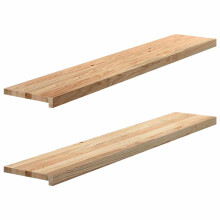 Berkfield Window Sills 2 pcs Untreated 140x30x2 cm Solid Wood Oak