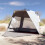 Berkfield Beach Tent 3-Person Grey Quick Release Waterproof 1
