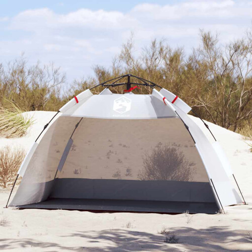 Berkfield Beach Tent 2-Person Grey Quick Release Waterproof