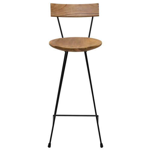 Berkfield Bar Stools 2 pcs Solid Teak Wood 2