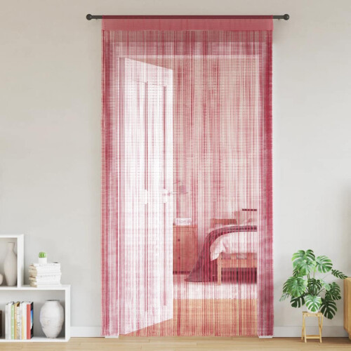 Berkfield String Curtains 2 pcs Pink 100x250 cm