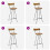 Berkfield Bar Stools 2 pcs Solid Teak Wood 4