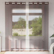 Berkfield Voile Curtains with Grommets 2 pcs Brown 140x245 cm