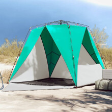 Berkfield Beach Tent 4-Person Sea Green Quick Release Waterproof