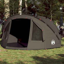 Berkfield Fishing Tent 4-Person Brown Waterproof