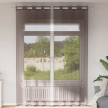 Berkfield Voile Curtains with Grommets 2 pcs Brown 140x260 cm