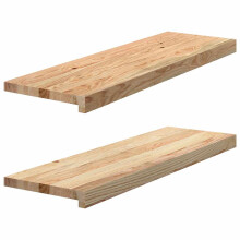 Berkfield Window Sills 2 pcs†Untreated 80x25x2 cm Solid Wood Oak