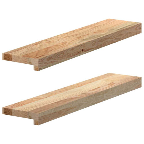 Berkfield Window Sills 2 pcs†Untreated 70x15x2 cm Solid Wood Oak
