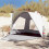 Berkfield Beach Tent 2-Person Grey Quick Release Waterproof 1