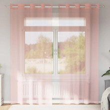 Berkfield Voile Curtains with Grommets 2 pcs Pink 140x245 cm