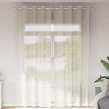 Berkfield Voile Curtains with Grommets 2 pcs Cream 140x260 cm