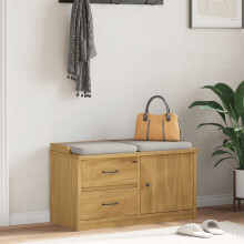 Berkfield Hallway Bench SANDNES 87x40x50 cm Solid Wood Pine