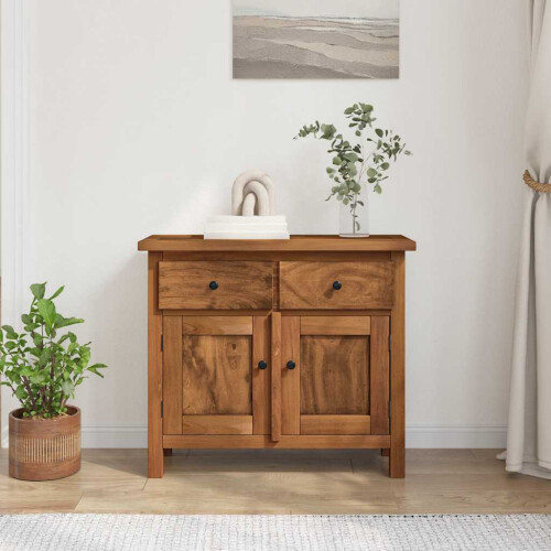 Berkfield Sideboard Solid Mahogany Wood 75x30x65 cm 2