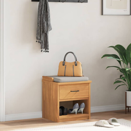 Berkfield Hallway Bench SANDNES 45x40x50 cm Solid Wood Pine