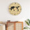 Berkfield Wall Clock Yellow and Black ò50 cm Engineered Wood 1