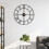 Berkfield Wall Clock Black ò50 cm Iron 1