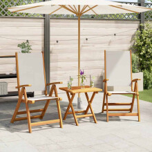 Berkfield Folding Garden Chairs 2 pcs Solid Wood Acacia and Textilene