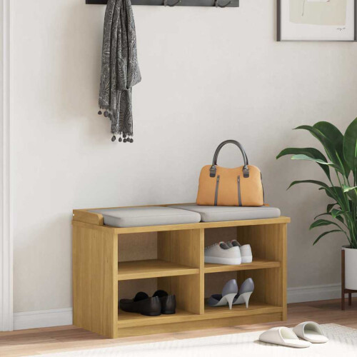 Berkfield Hallway Bench SANDNES 87x40x50 cm Solid Wood Pine