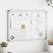 Berkfield Magnetic Whiteboard 80x60x1.7 cm Aluminium