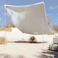 Berkfield Beach Canopy with Sand Anchors Grey 214x236 cm