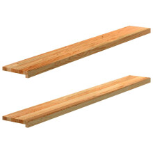 Berkfield Window Sills 2 pcs†Light Brown 160x20x2 cm Solid Wood Oak