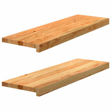Berkfield Window Sills 2 pcs Light Brown 80x30x2 cm Solid Wood Oak