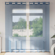 Berkfield Voile Curtains with Grommets 2 pcs Royal Blue