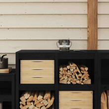 Berkfield Wood Paint Black 2.5 L Wall Print