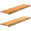 Berkfield Window Sills 2 pcs†Light Brown 110x25x2 cm Solid Wood Oak 1