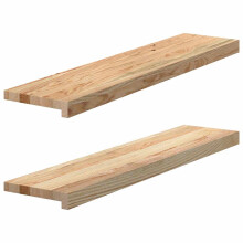 Berkfield Window Sills 2 pcs†Untreated 90x20x2 cm Solid Wood Oak