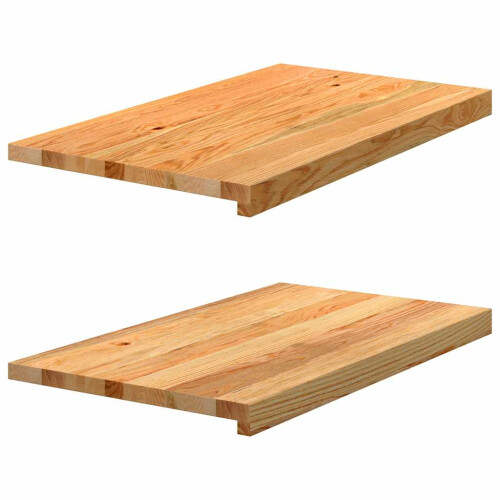 Berkfield Window Sills 2 pcs Light Brown 70x40x2 cm Solid Wood Oak