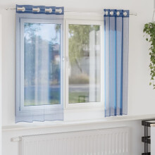 Berkfield Voile Curtains with Grommets 2 pcs Royal Blue