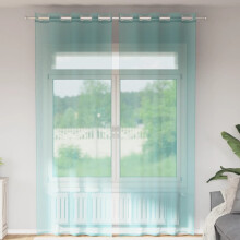 Berkfield Voile Curtains with Grommets 2 pcs Turquoise