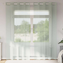 Berkfield Voile Curtains with Grommets 2 pcs Light Grey 140x245 cm