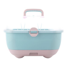 Baby Bottle Drying Rack with Cover, Dustproof Drawer Storage Organizer for Travel and Home Use