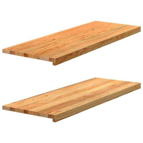 Berkfield Window Sills 2 pcs Light Brown 110x40x2 cm Solid Wood Oak