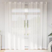 Berkfield Voile Curtains with Grommets 2 pcs White