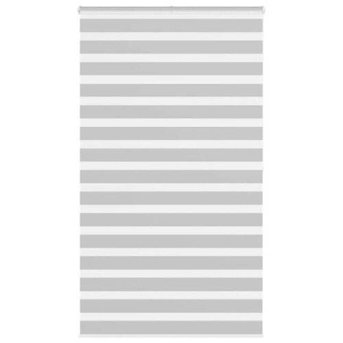 Berkfield Zebra Blind Light Grey 130x200 cm Fabric Width 125.9 cm Polyester