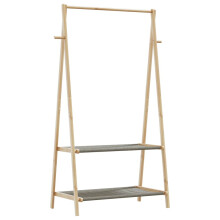 Berkfield Clothes Rack with Shelves 96x45.5x150.5 cm Bamboo