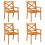 Berkfield Outdoor Dining Chairs 4 pcs Solid Wood Acacia 2