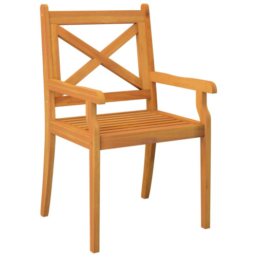Berkfield Outdoor Dining Chairs 4 pcs Solid Wood Acacia 2