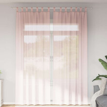 Berkfield Voile Curtains with Rod Pockets 2 pcs Light Pink