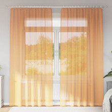 Berkfield Voile Curtains with Rod Pockets 2 pcs Orange