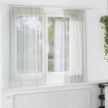 Berkfield Voile Curtains with Rod Pockets 2 pcs Light Grey