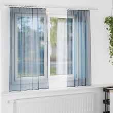 Berkfield Voile Curtains with Rod Pockets 2 pcs Royal Blue