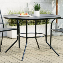 Berkfield Patio Table Round Anthracite ò110x72.5 cm Powder-coated Steel