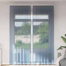 Berkfield Voile Curtains with Rod Pockets 2 pcs Royal Blue