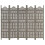 Berkfield Hand carved 5-Panel Room Divider Grey 200x165 cm Solid Mango Wood 6