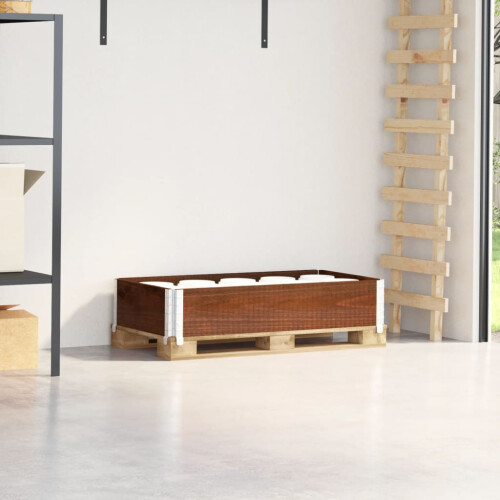 Berkfield Pallet Collar Brown 100x50 cm Solid Wood Pine
