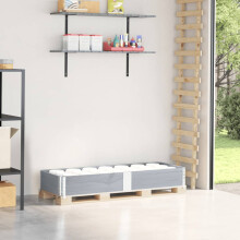 Berkfield Pallet Collar Grey 150x50 cm Solid Wood Pine